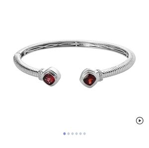🆕️ Karis Mozambique Garnet Cuff Bracelet in Platinum Bond  3.50 ctw